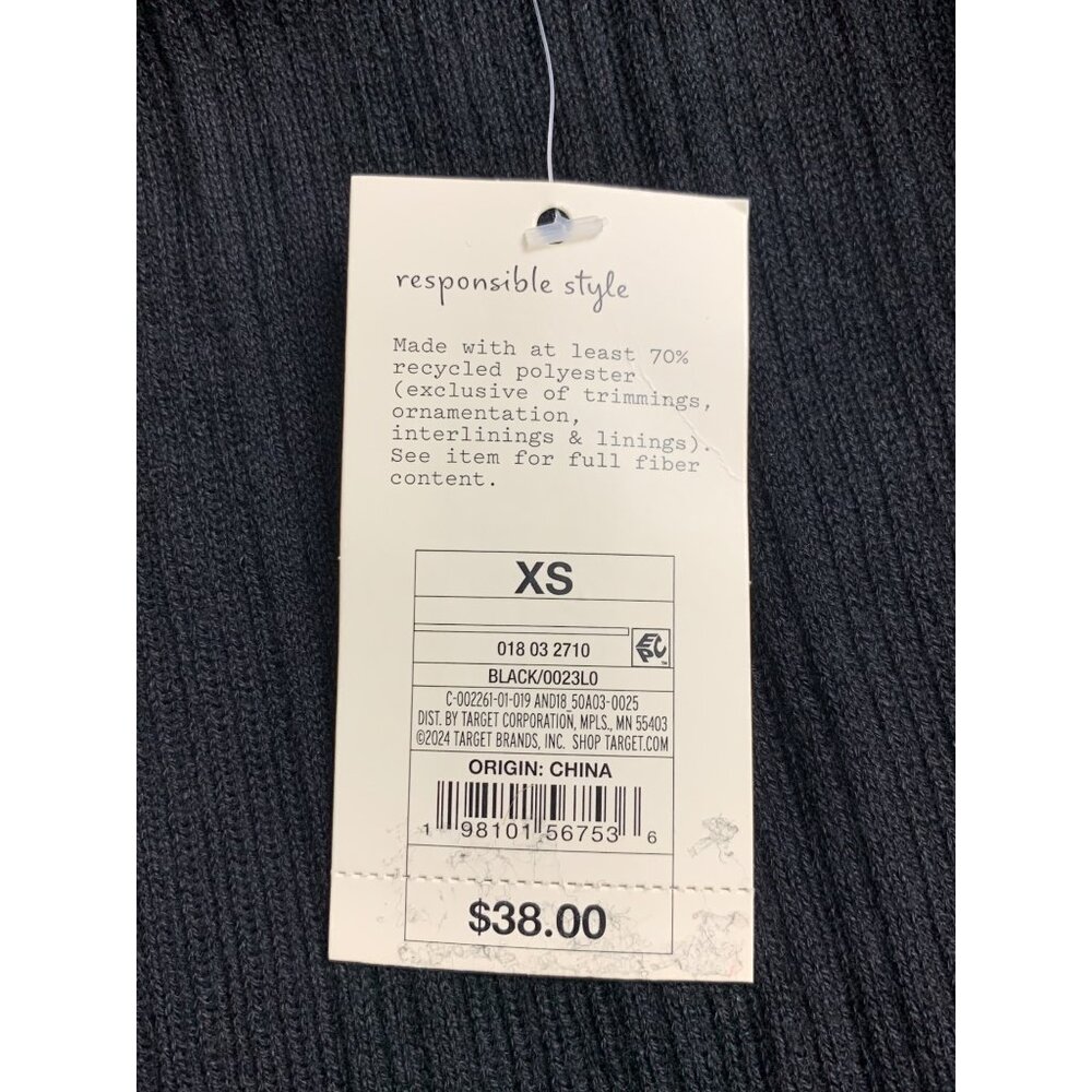 A New Day Womens Black Sleeveless Ribbed Knit Stretchy Maxi Dress - Picture 8 of 10